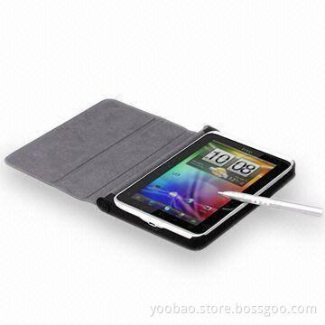 Executive Leather Case for HTC Flyer, Comes in Black, with Elegant and Beautiful Design